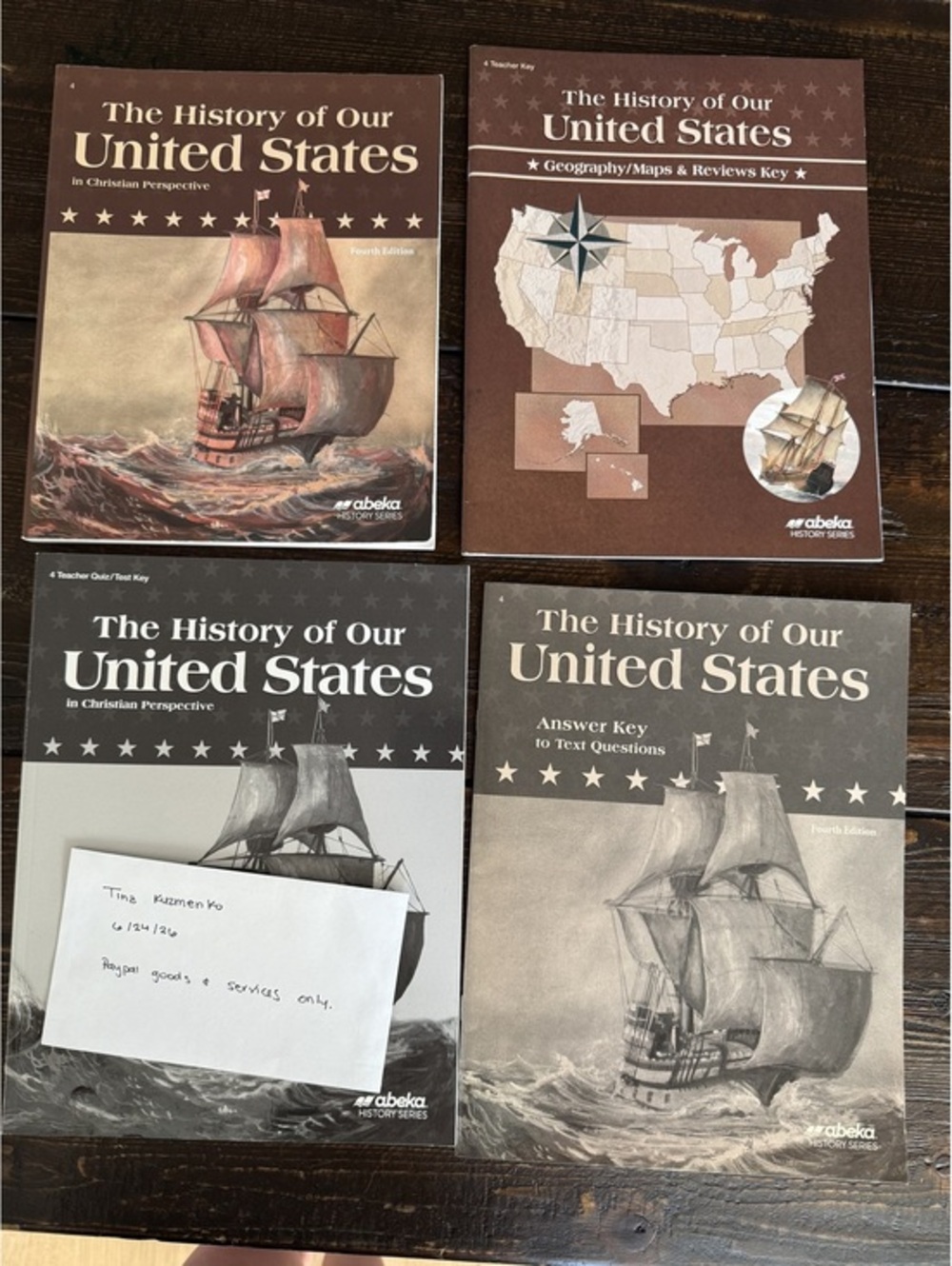 Abeka The History of Our United States 4th Edition Homeschool Set